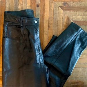 Vintage real leather pants